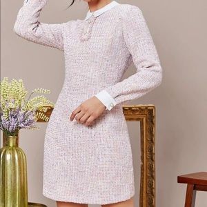 Tweed Longsleeve Barbie shein dress